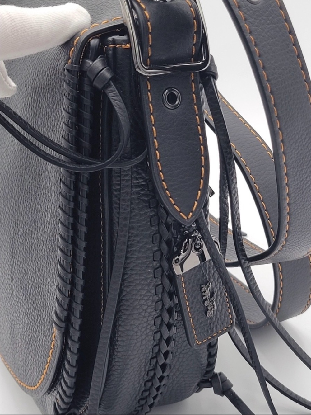 Coach 1941 Whiplash Saddle Bag, Black ππ - Picture 2 of 16